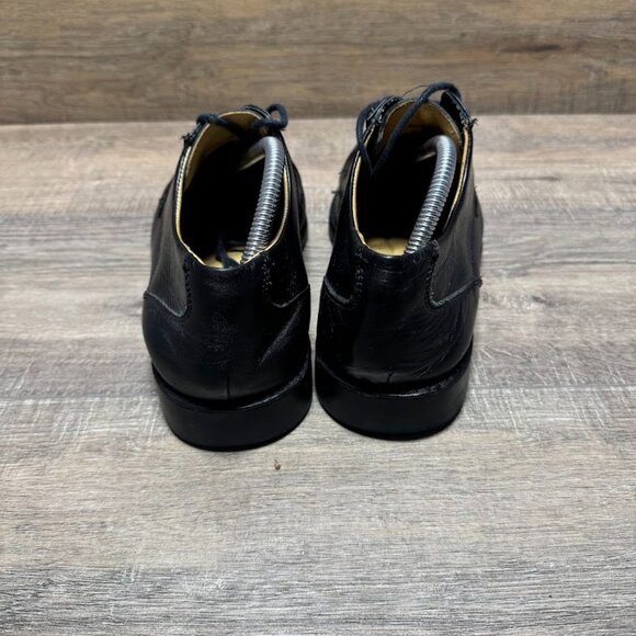 Belvedere Duke Black Leather Lace Up Cap Toe Oxford Shoes Men's Size 9 - Picture 3 of 7